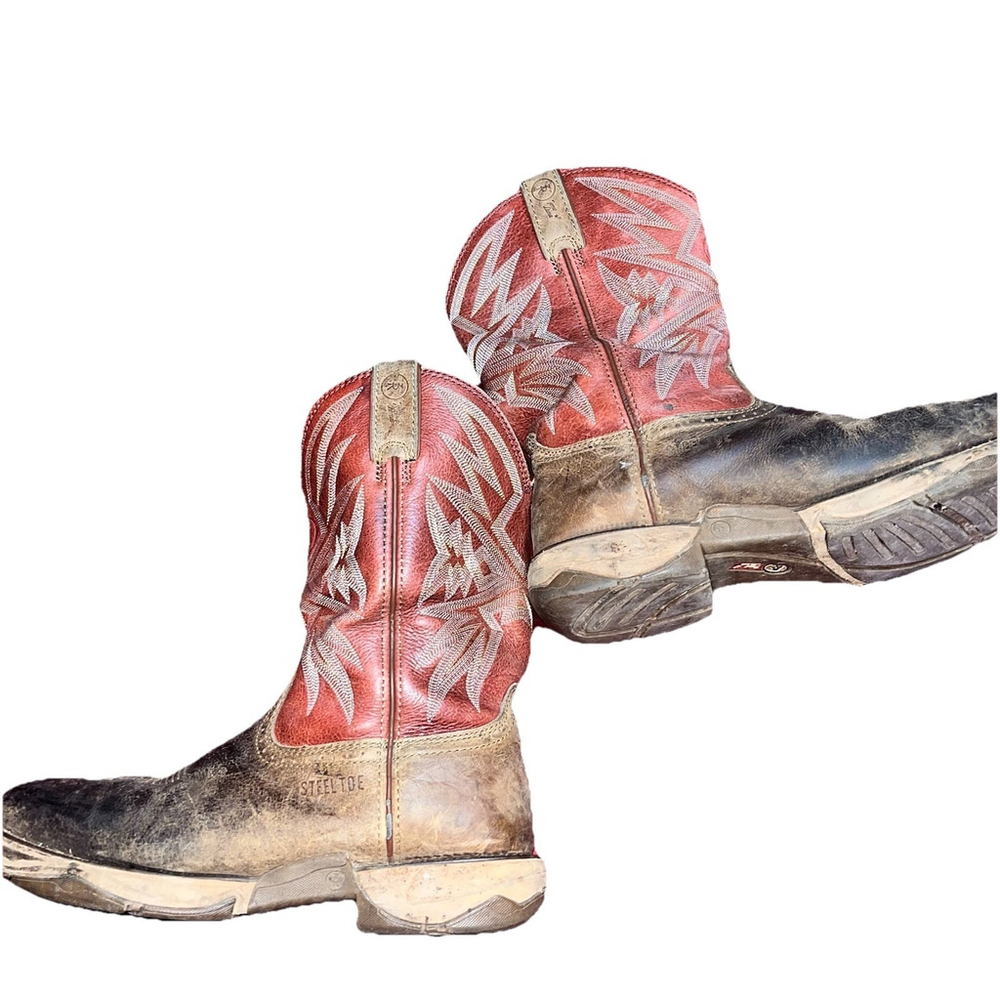 Tony Lama RR2359 11.5EE Wide EH Work Boots Square Toe Western Ranch Mid Calf